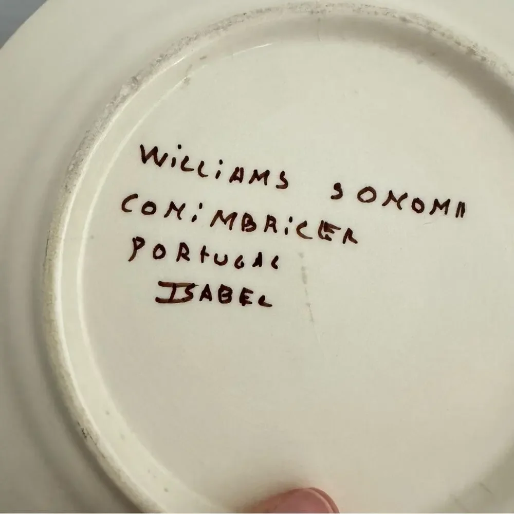 William Sonoma Conimbricer Portugal Plate Set Of Two Olivia & Isabel 8in Desert